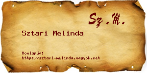 Sztari Melinda névjegykártya